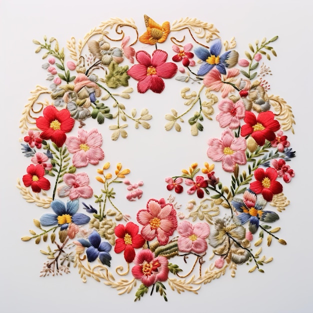 Broderie detaliu floral